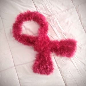 Pink Fringe Scarf Vegan